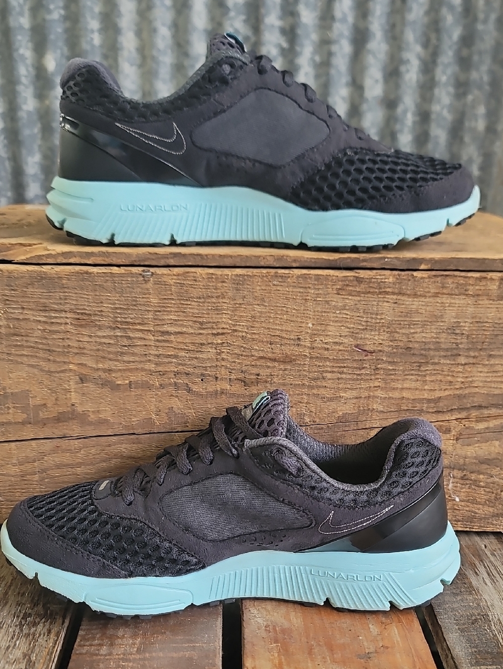 Nike LunarFly 2 "Black/Light Blue" Wmns 6 Ships Today - Picture 3 of 10
